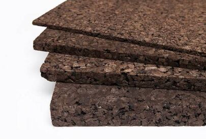 Expanderad mörk kork ekologisk isoleringsskivor 1000x500x80mm