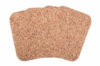 Rektangulär korkunderlägg stor 40 / 30cm dekor- set med 4 delar - 3