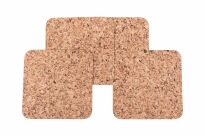 Kork glasunderlägg medium fyrkantig 20 cm dekor - set med 4 delar - 2