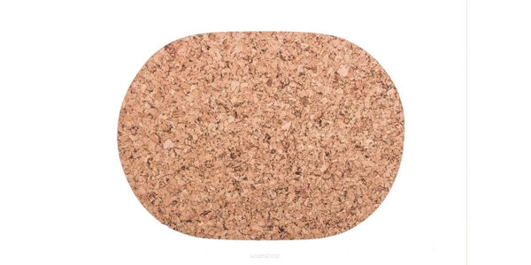 Stor oval kork glasunderlägg 40/30 cm dekor- set med 4 delar