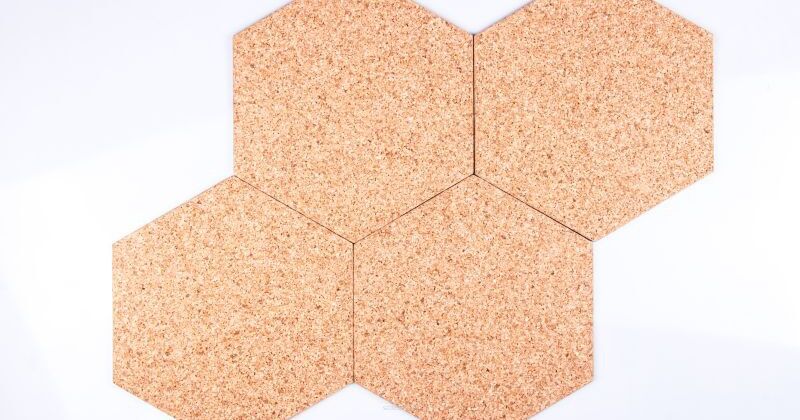 Kork Tavlor Hexagon Natural