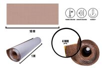 Självhäftande Kork på rulle 4 mm (10mx1mx4mm) - grovkornig - 2