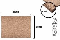 Korkplatta 40mm(915x610mm) - grovkornig - 3
